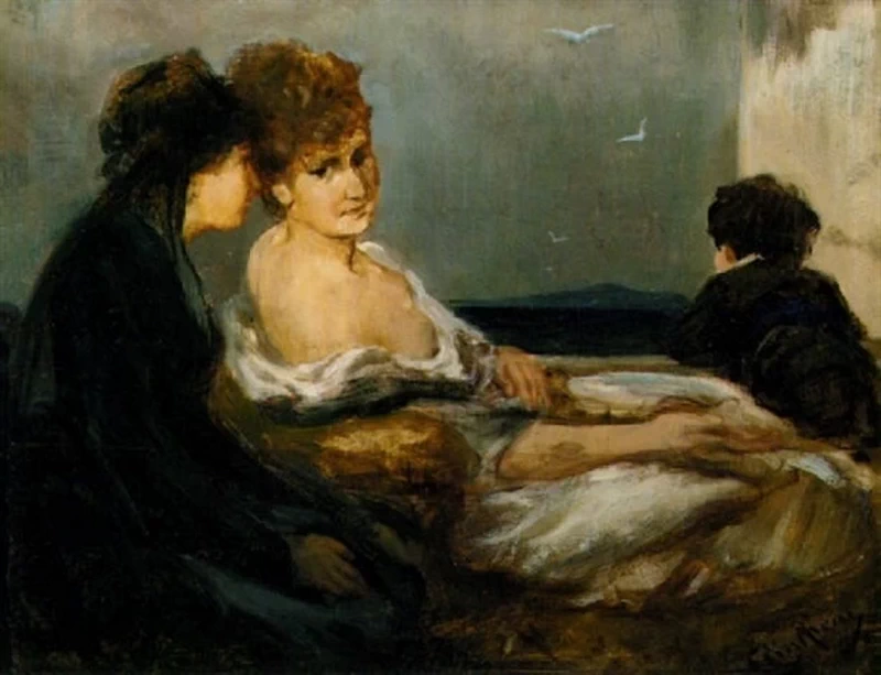 Bruno Piglhein - Due signore e un bambino